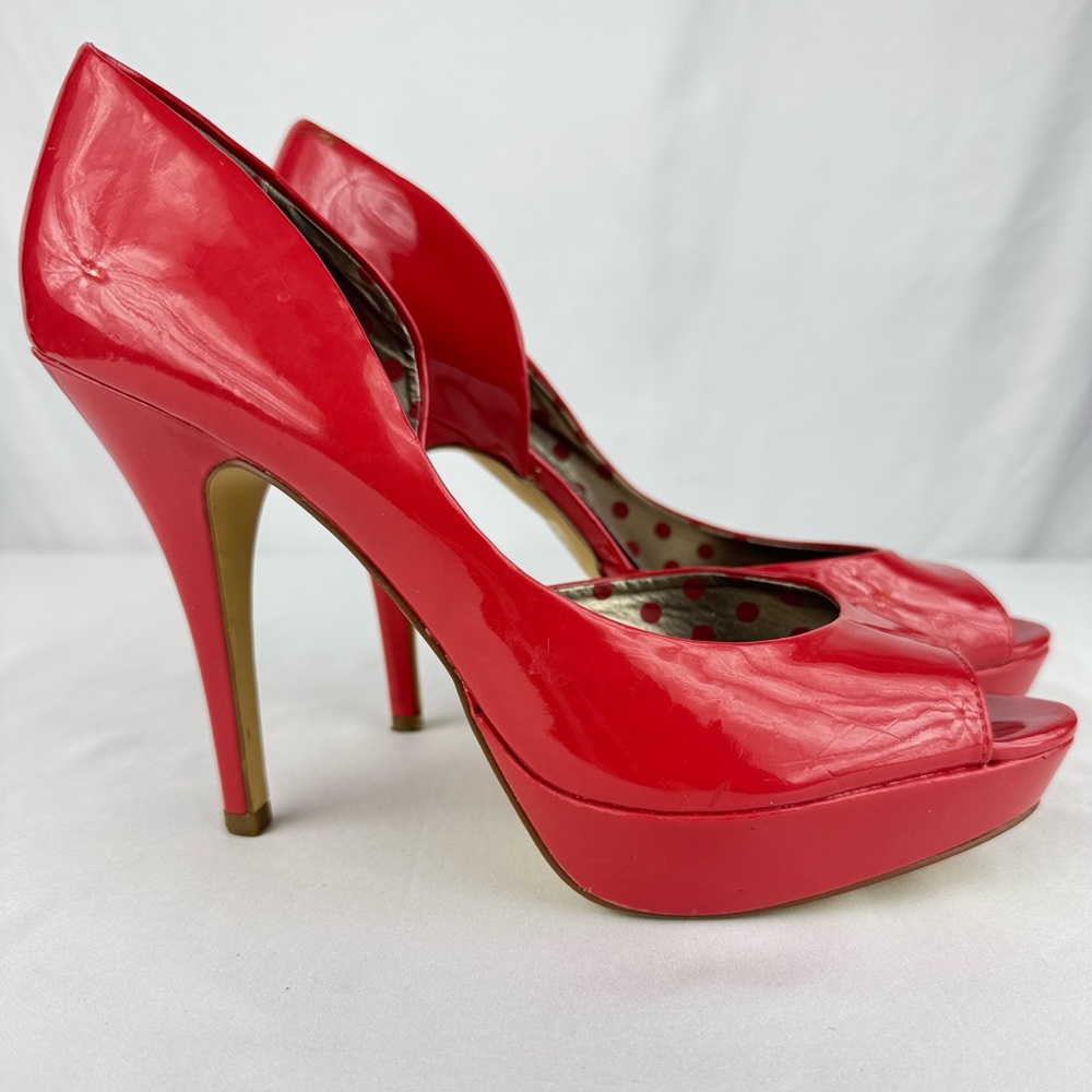 Y2K Fergalicious by Fergie Salmon Pink Heels - Picture 4 of 8